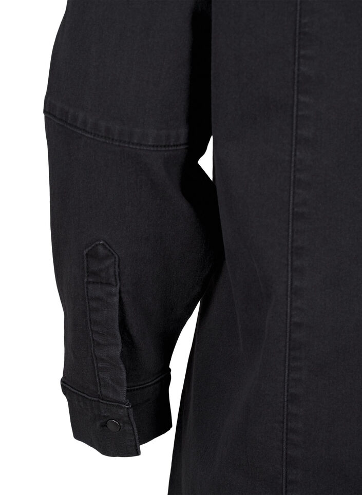 Jeanskleid mit A-Linie mit Reißverschluss, Grey Washed, Packshot image number 3