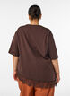 T-Shirt mit asymmetrischem Spitzensaum, Braun, Model image number 2