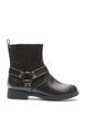 Extra-Weite - Kurzer Biker-Stiefel, Braun, Packshot image number 0