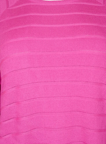 Gestrickte Bluse mit ton-auf-Ton Streifen, Rose Violet, Packshot image number 2