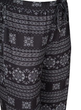 Schlafanzughose mit Print und Tunnelzug, Black AOP, Packshot image number 2