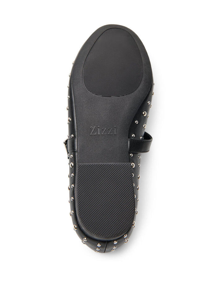 Ballerina mit Nieten, Schwarz, Packshot