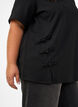 T-Shirt mit Schlitzen und dekorativen Knotenverschl&uuml;ssen, Schwarz, Model image number 3