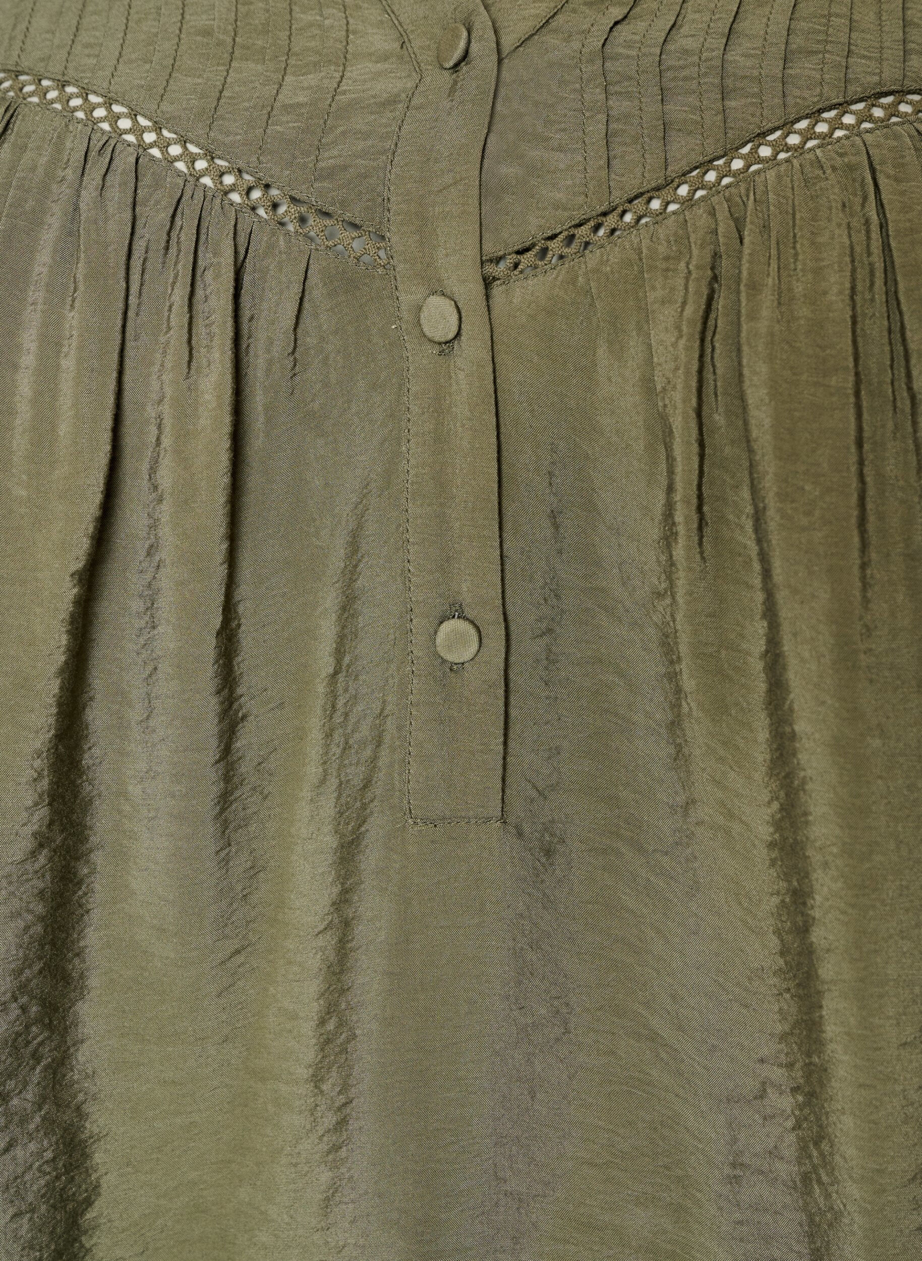 ZizziBluse aus Viskose mit Biesen und Ballon&auml;rmeln, Gr&uuml;n, Packshot image number 2