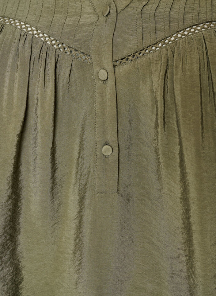 Bluse aus Viskose mit Biesen und Ballon&auml;rmeln, Gr&uuml;n, Packshot image number 2