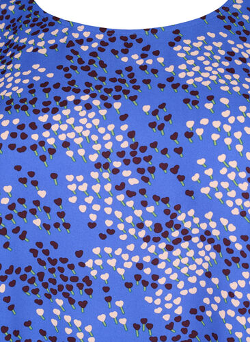 FLASH - Langärmelige Bluse gesmokt und bedruckt, Dazzling Blue AOP, Packshot image number 2