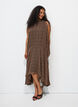 Midikleid aus Chiffon mit Leo-Print und Bindeband in der Taille, Braun, Model image number 0