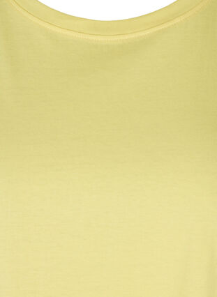 T-Shirt aus Baumwolle mit Ärmeln in Ellbogenlänge, Pale Banana, Packshot image number 2