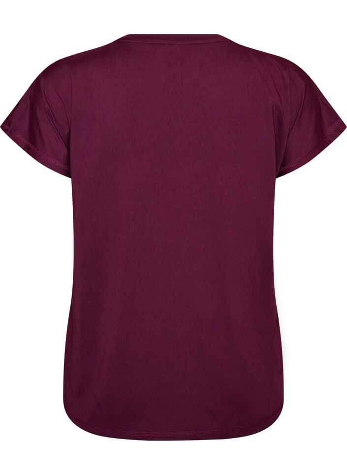 Lockeres Trainings-T-Shirt mit V-Ausschnitt, Lila, Packshot image number 1