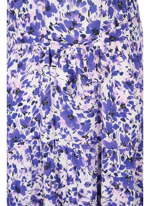 Kurzärmeliges Midikleid aus Viskose mit Blumenprint, Lavender Flower, Packshot image number 3