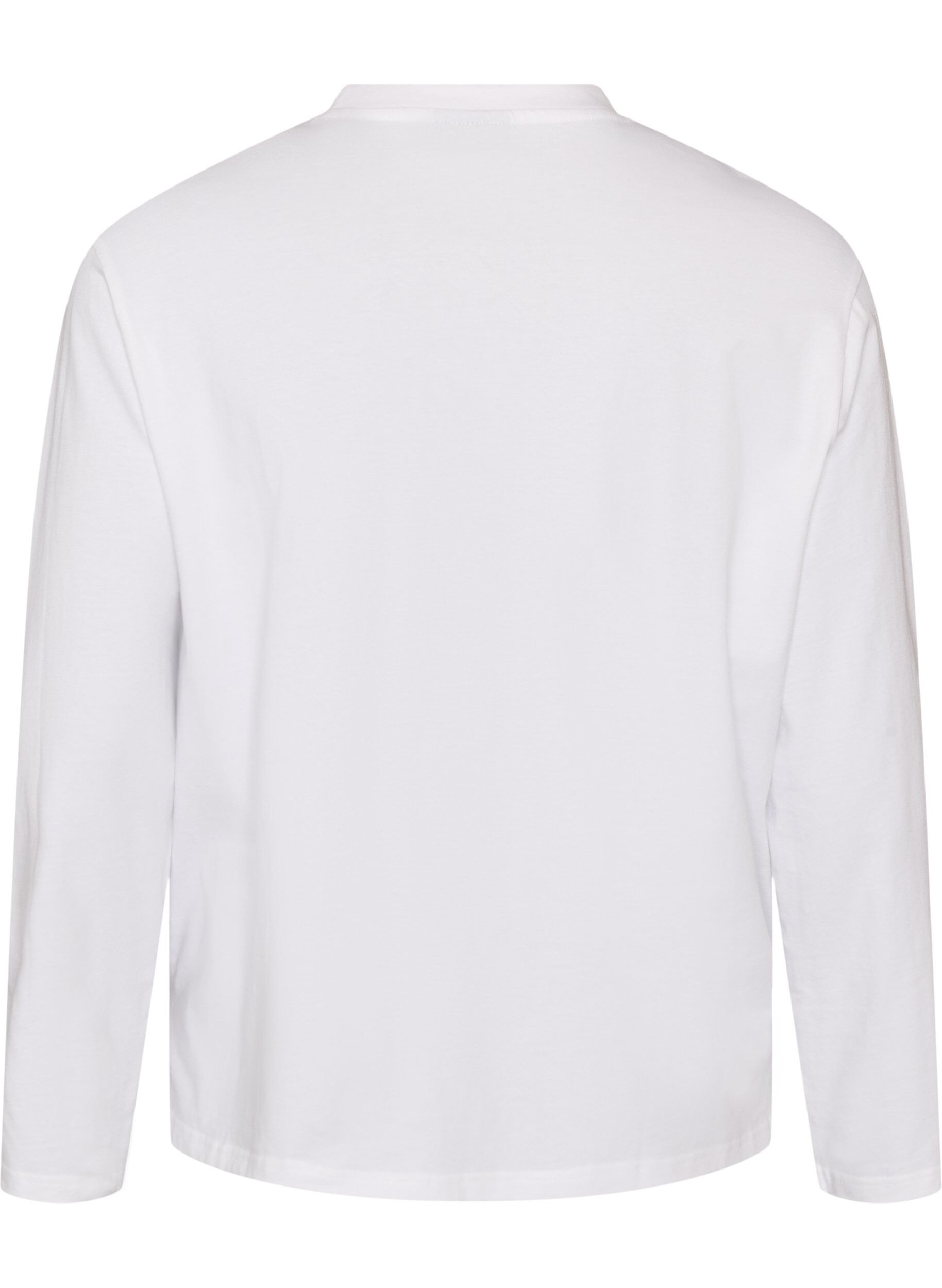 ZizziBasic T-Shirt mit langen &Auml;rmeln, Wei&szlig;, Packshot image number 1