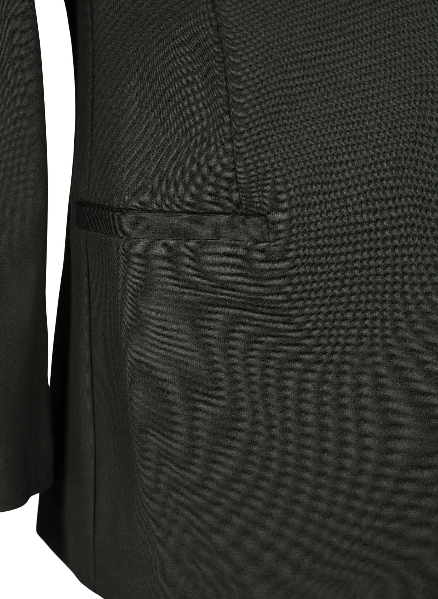 Zizzi Schlichter Blazer mit Knopfverschluss, Gr&uuml;n, Packshot image number 3