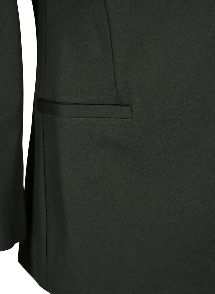 Schlichter Blazer mit Knopfverschluss, Grün, Packshot image number 3