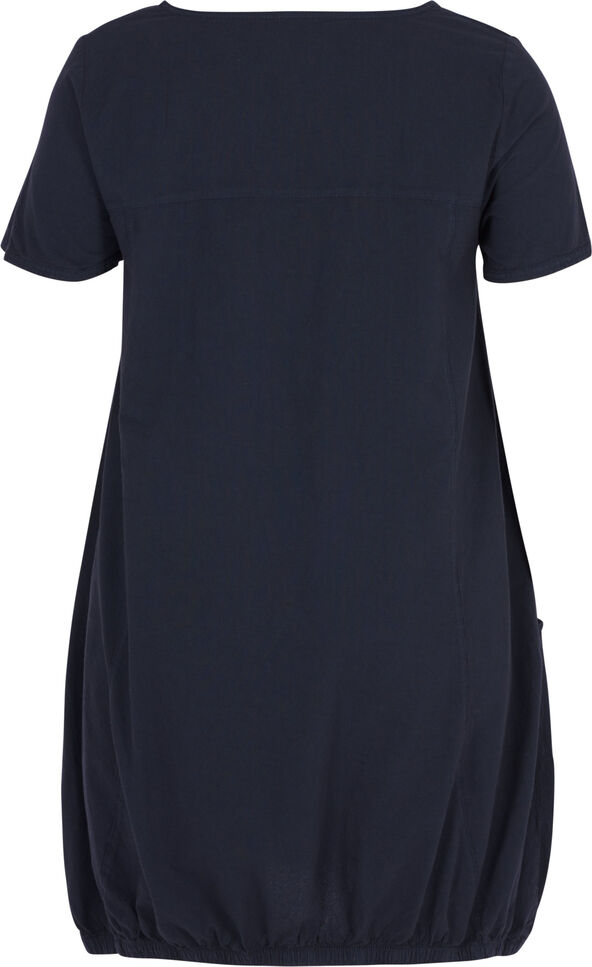 Kurzarm Kleid aus Baumwolle, Blau, Packshot image number 1