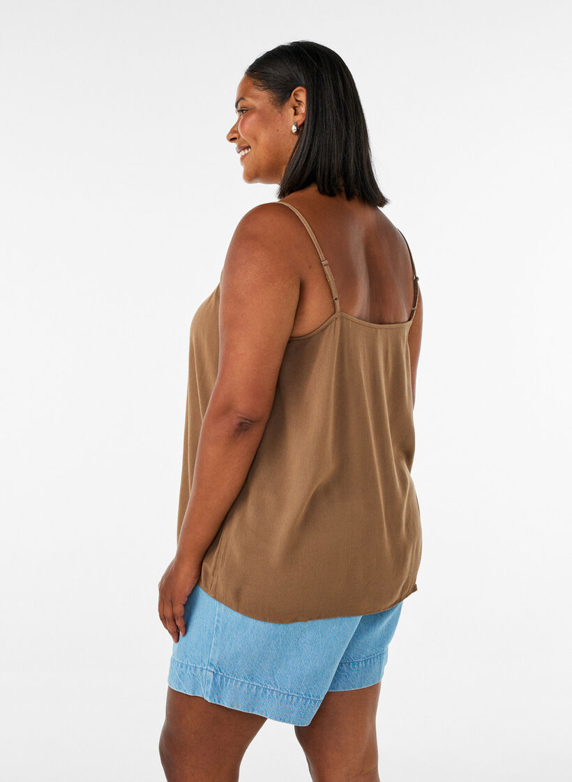 Tr&auml;gertop aus Viskose, Braun, Model image number 2