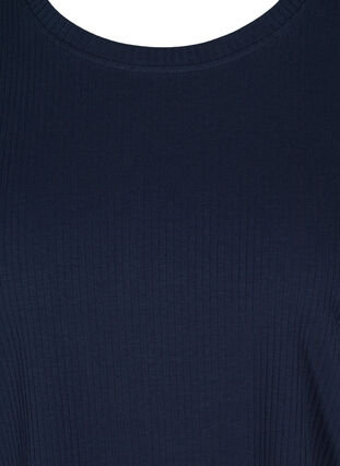 Kurzarm T-Shirt in Rippqualität, Navy Blazer, Packshot image number 2