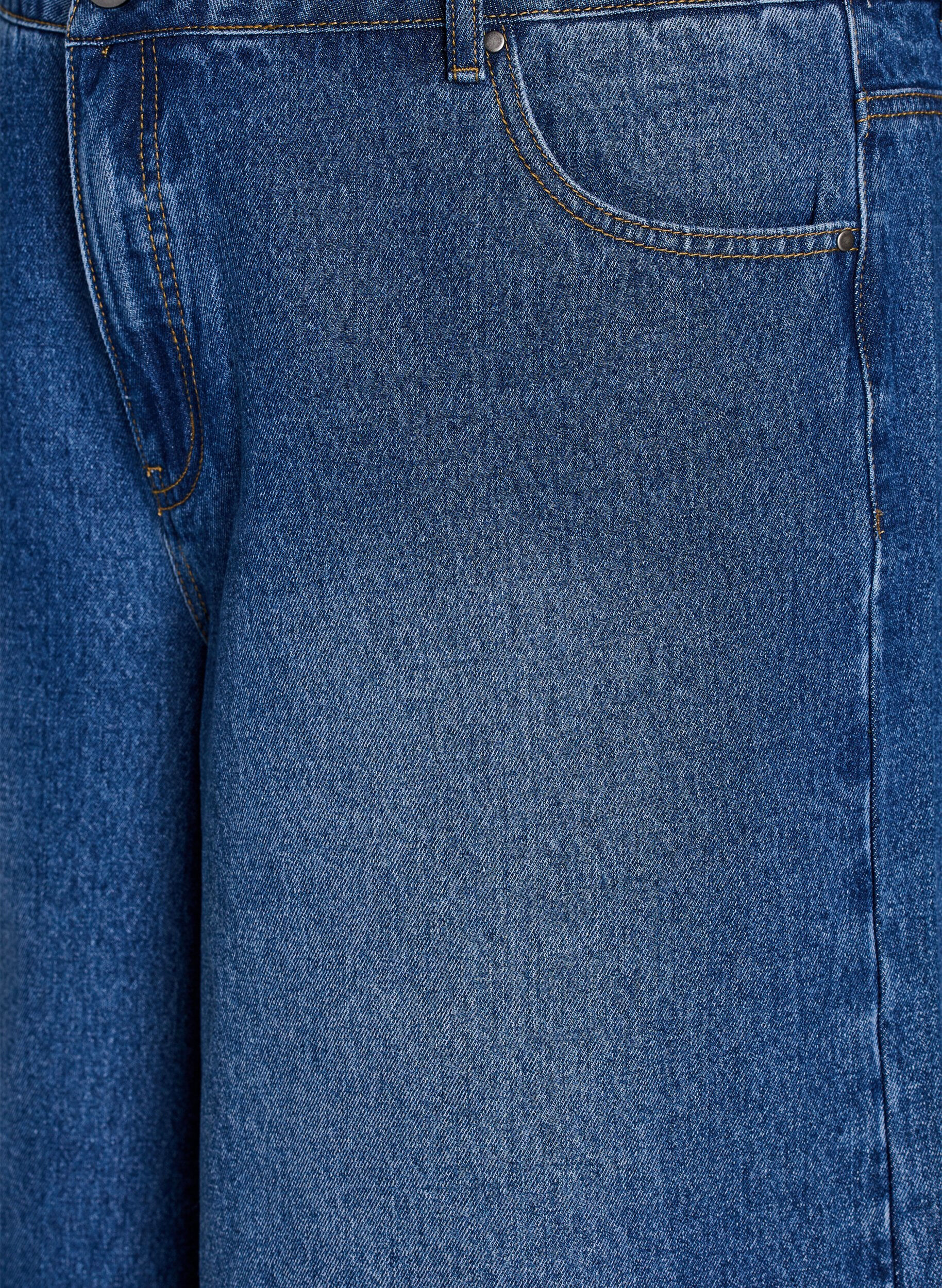 ZizziHoch taillierte Shorts aus Denim, Blau, Packshot image number 2