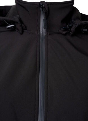 Softshell-Jacke mit abnehmbarer Kapuze, Black, Packshot image number 2