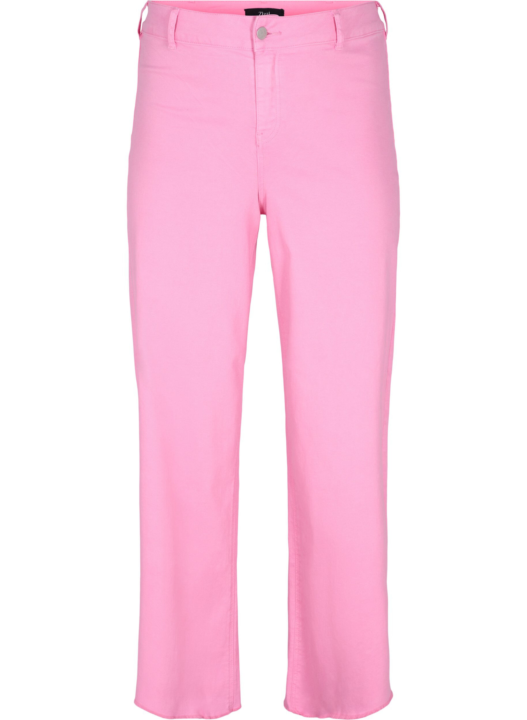 Zizzi Flared Jeans mit hoher Taille, Pink, Packshot image number 0