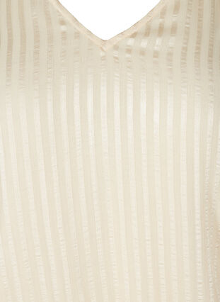 Bluse mit kurze Puffärmeln und Smock, Creme , Packshot image number 2