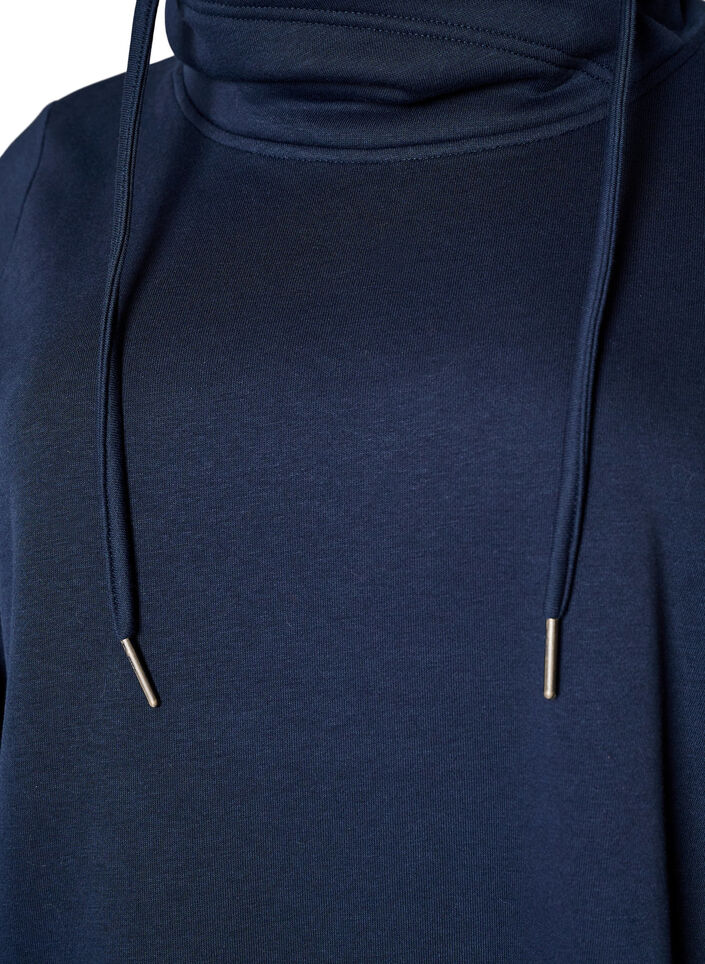 Sweatshirt mit Stehkragen und Taschen, Blau, Packshot image number 2