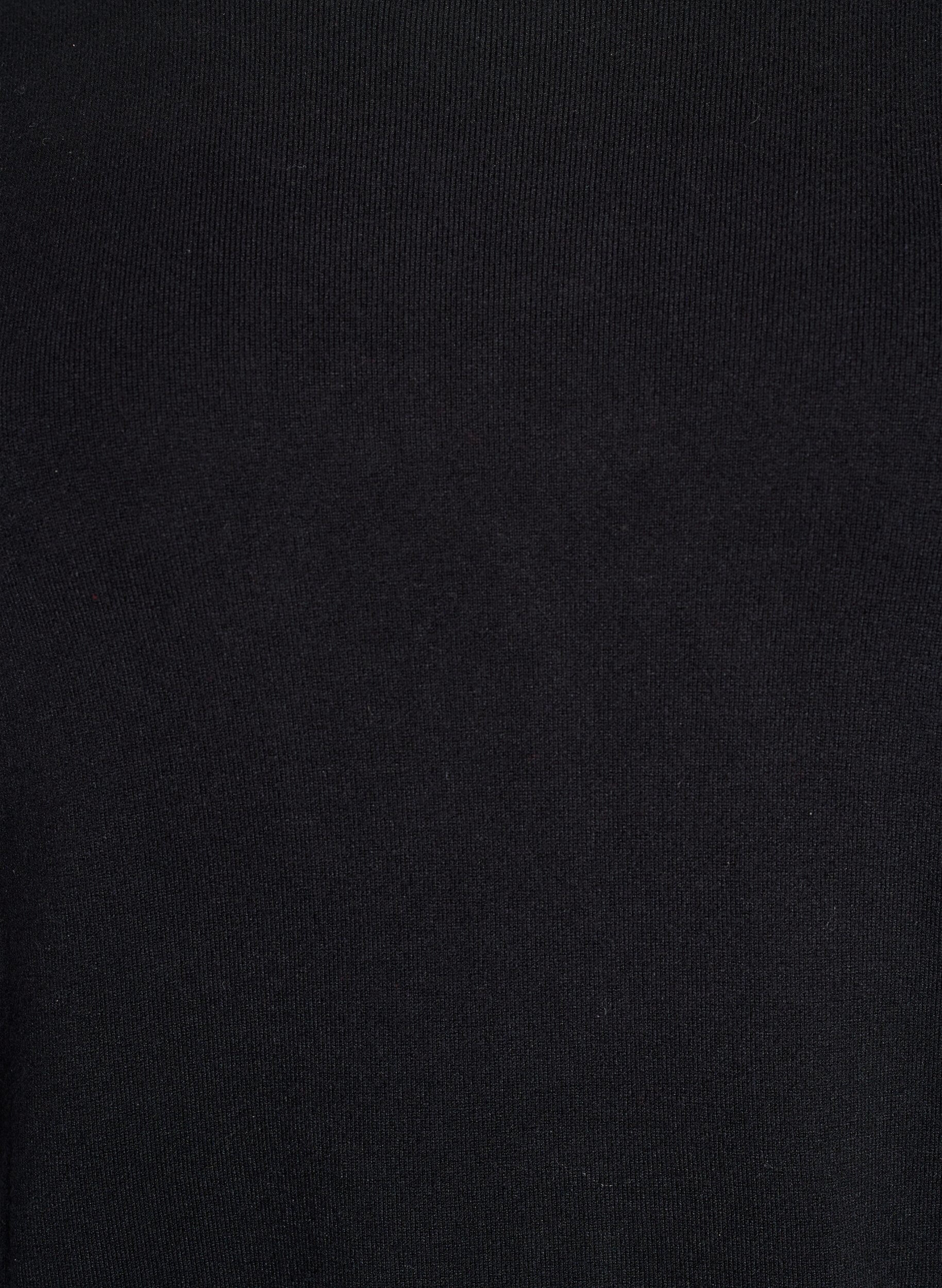 Zizzi Kurz&auml;rmelige Strickbluse aus Viskose, Schwarz, Packshot image number 2