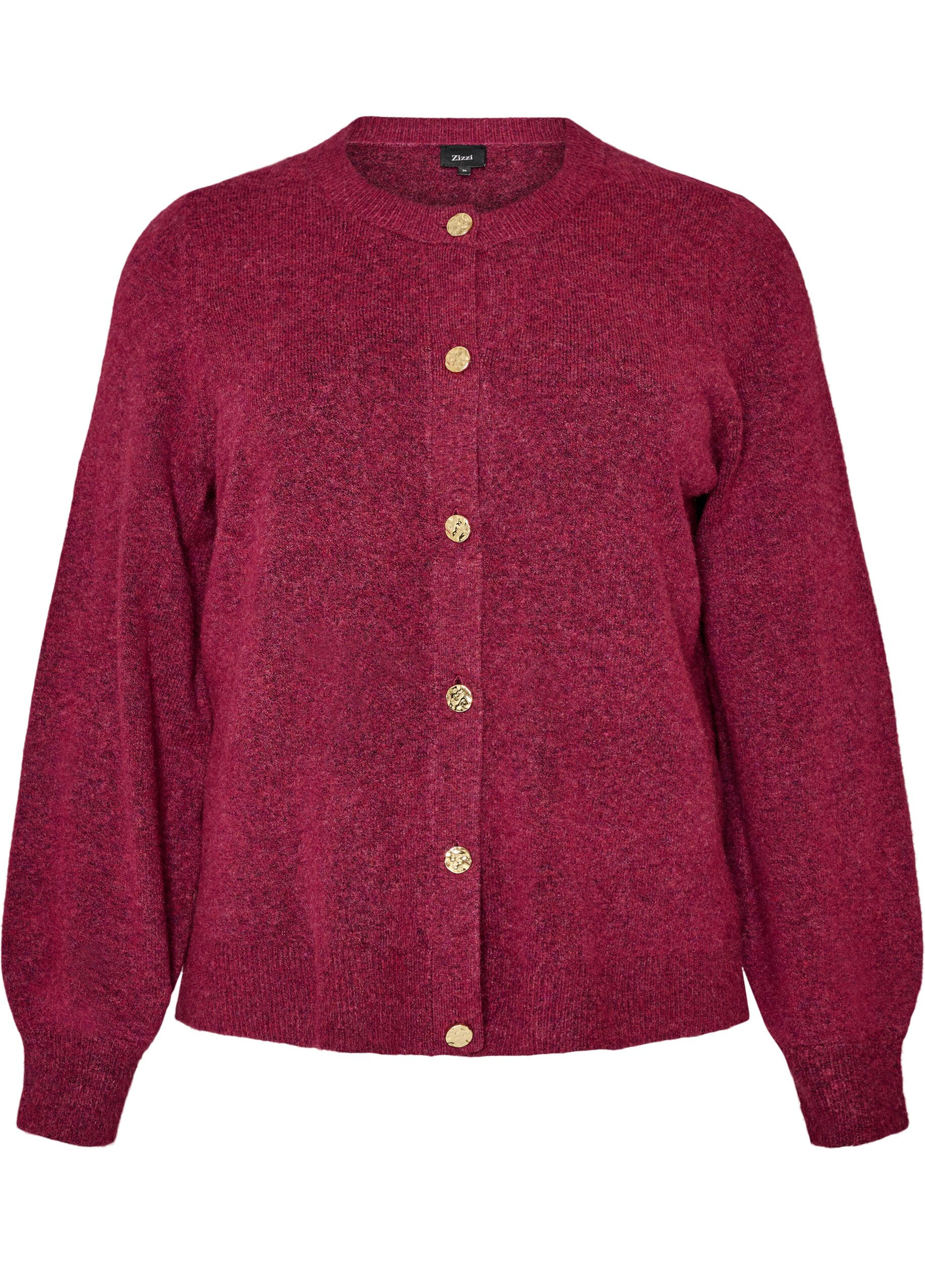 Strickjacke aus weichem Strick mit goldfarbenen Kn&ouml;pfen