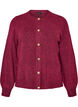 Strickjacke aus weichem Strick mit goldfarbenen Kn&ouml;pfen, Rot, Packshot image number 0