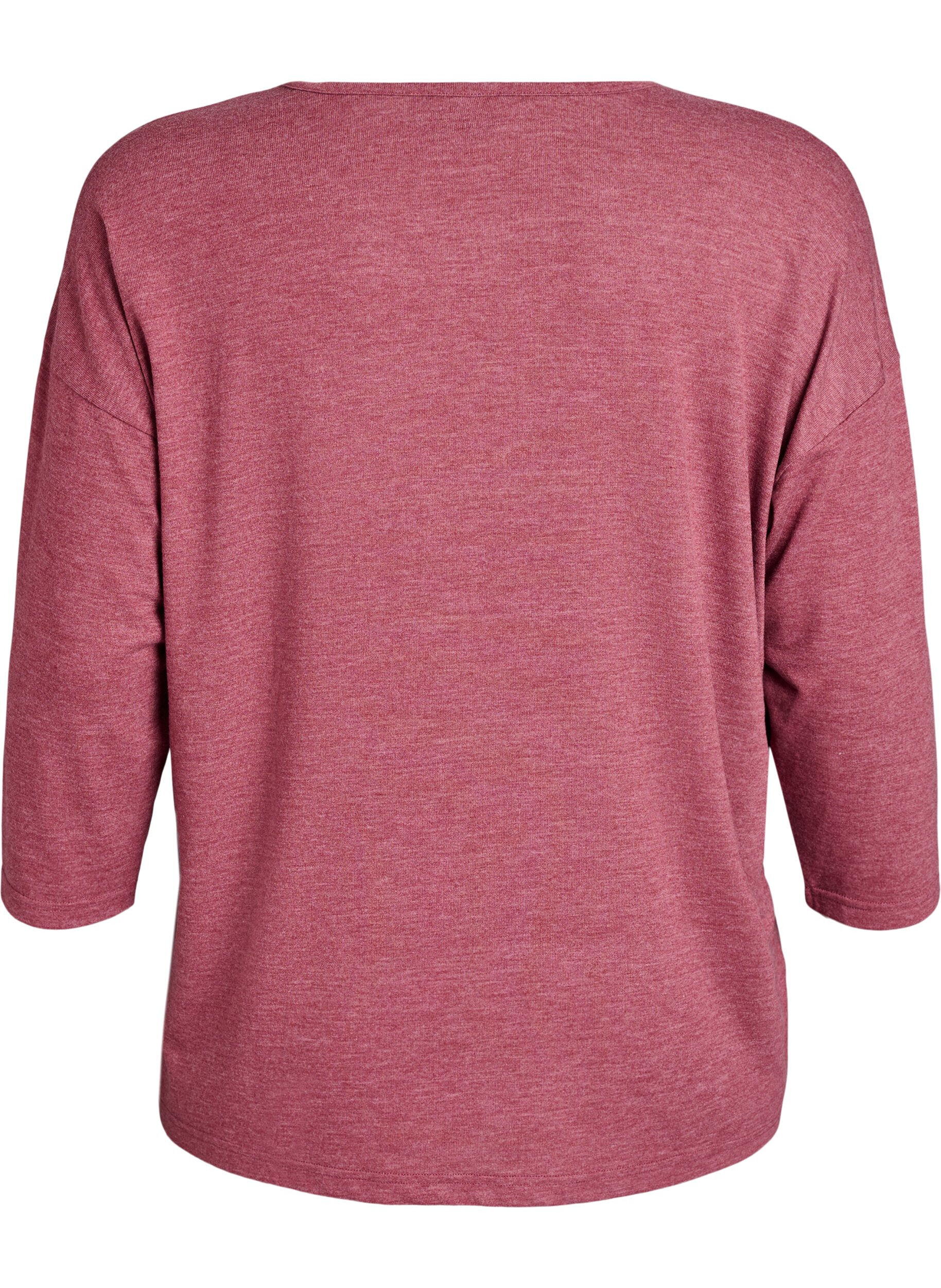 ZizziBluse aus Jersey mit 3/4-&Auml;rmeln, Rot, Packshot image number 1