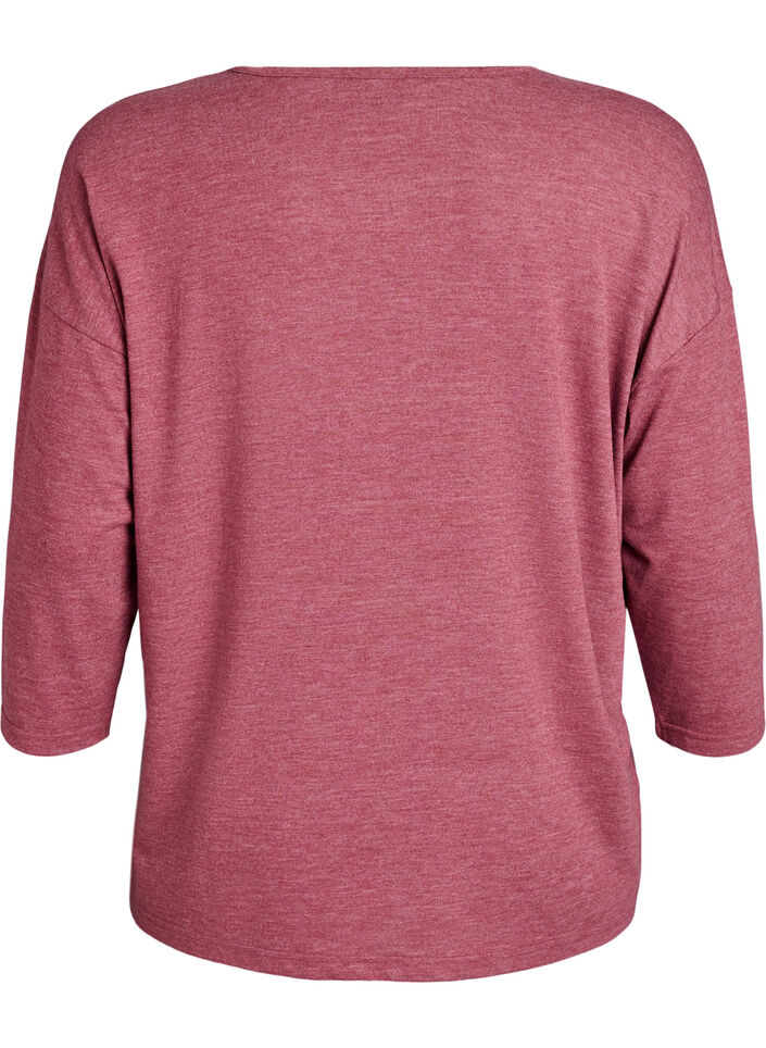 Bluse aus Jersey mit 3/4-&Auml;rmeln, Rot, Packshot image number 1