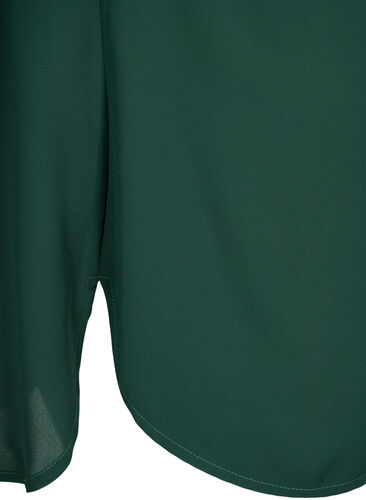 V-Ausschnitt Bluse mit Reißverschluss, Scarab, Packshot image number 2