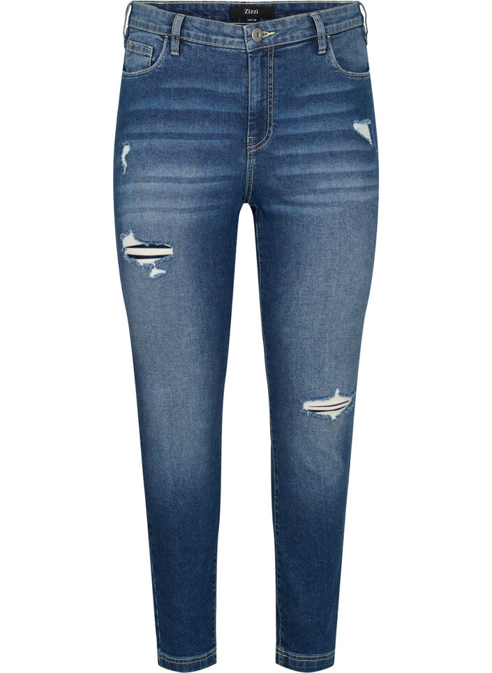 Ripped Amy Jeans in Super Slim Fit, Blue denim, Packshot image number 0