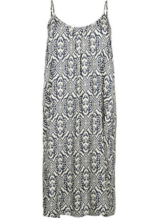 Ärmelloses Midi-Kleid aus Viskose, Ethnic AOP, Packshot image number 0