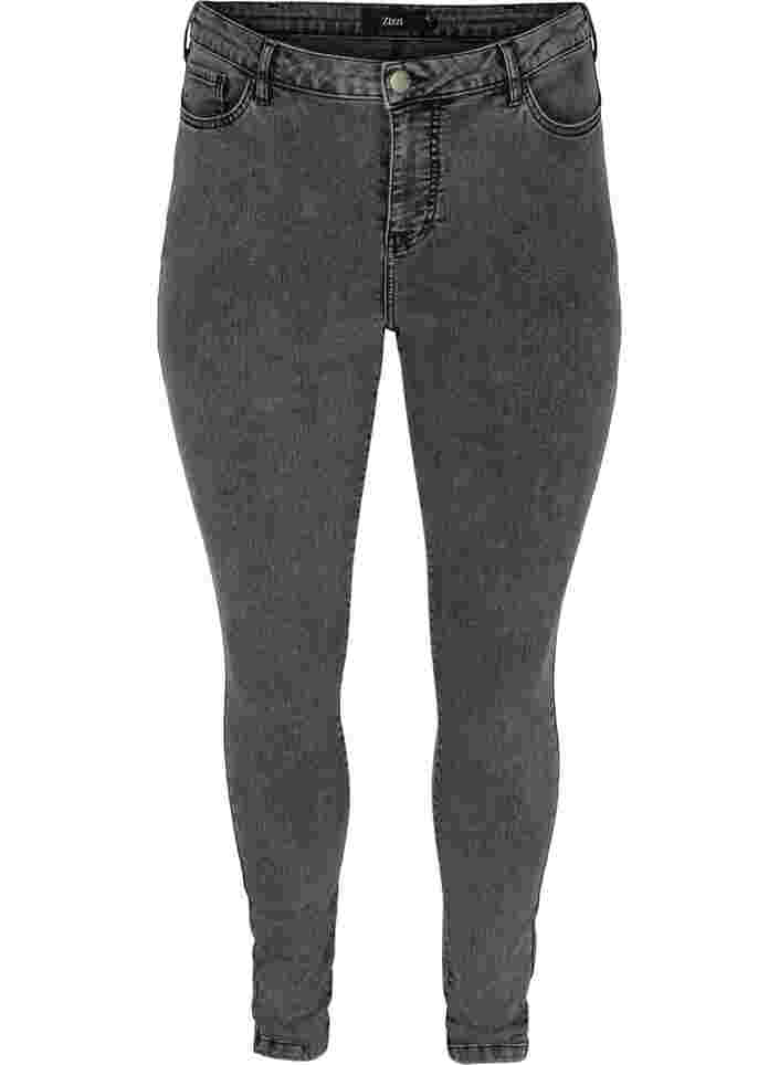 Superschlanke Amy Jeans mit hoher Taille, Grey Denim, Packshot image number 0