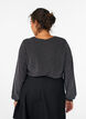 Bluse mit Fischgr&auml;tenmuster und Glitzerfaden, Schwarz, Model image number 2