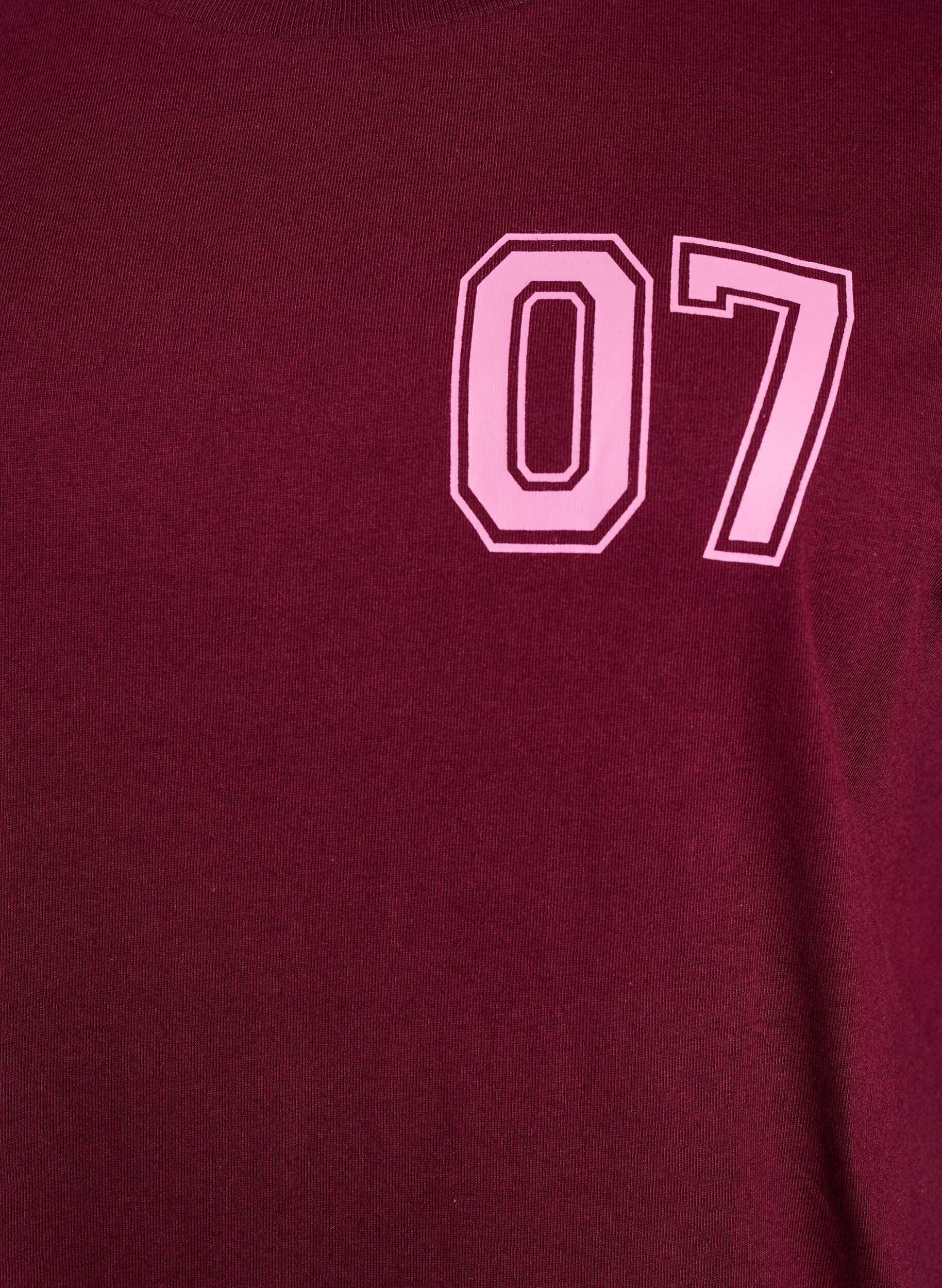 Zizzi Sportliches T-Shirtkleid aus Baumwolle., Dunkles Bordeaux, Packshot image number 2