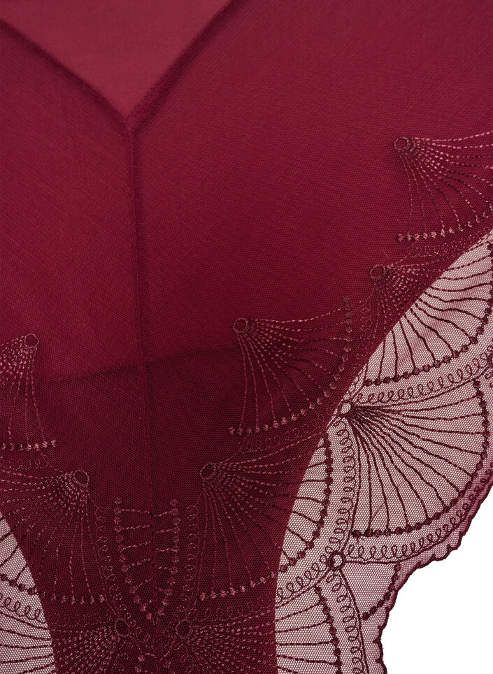 Slip mit Mesh und besticktem Spitzenbesatz, Rot, Packshot image number 2