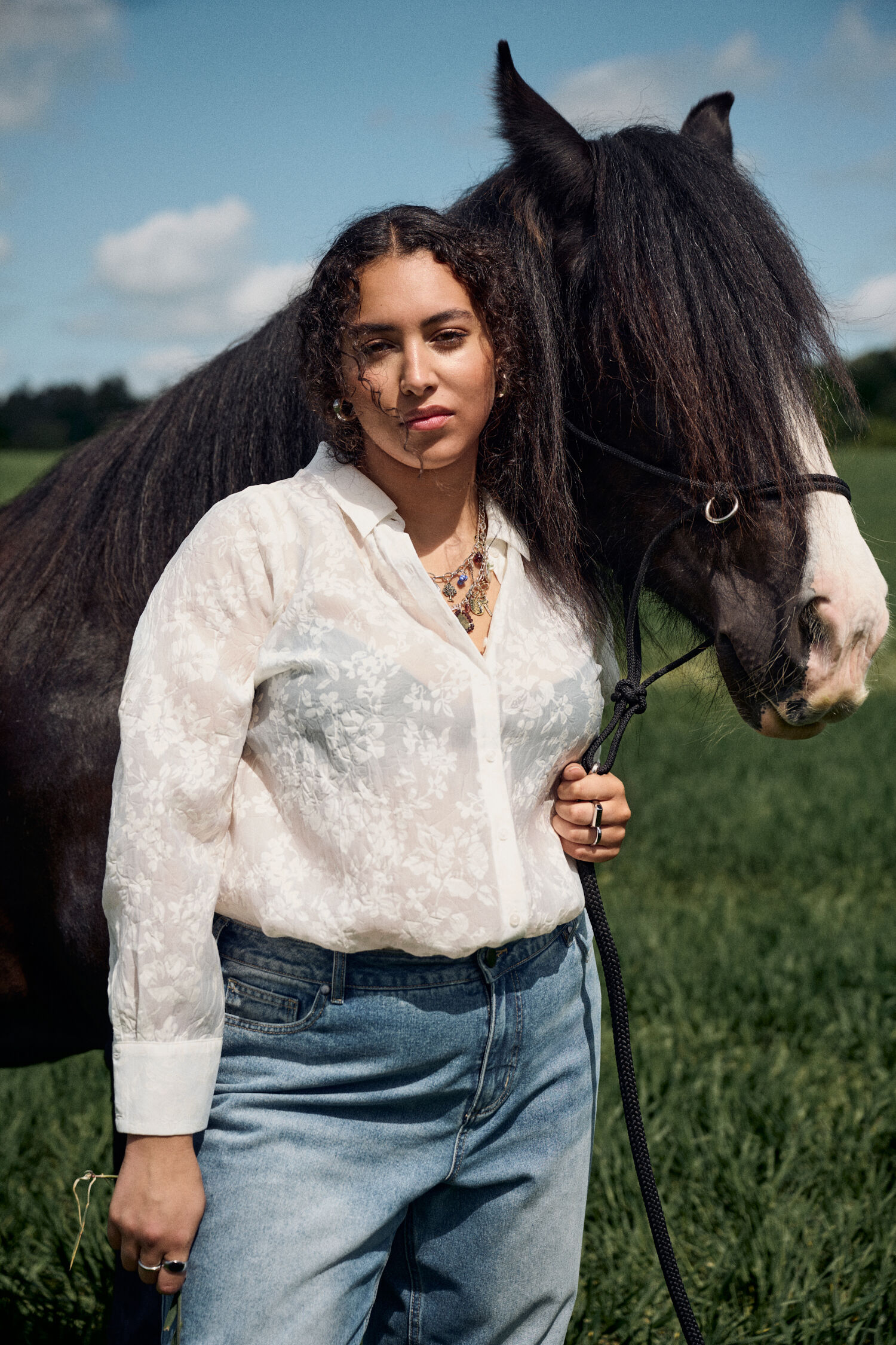 Zizzi Hemd mit Muster, , Model