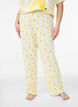 Pyjamahose aus weichem Jersey mit hoher Taille und Frucht-Print, Gelb, Model image number 2