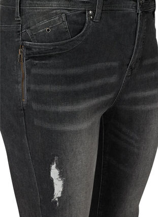 Super Slim Amy Jeans mit Schlitz, Grey Denim, Packshot image number 2