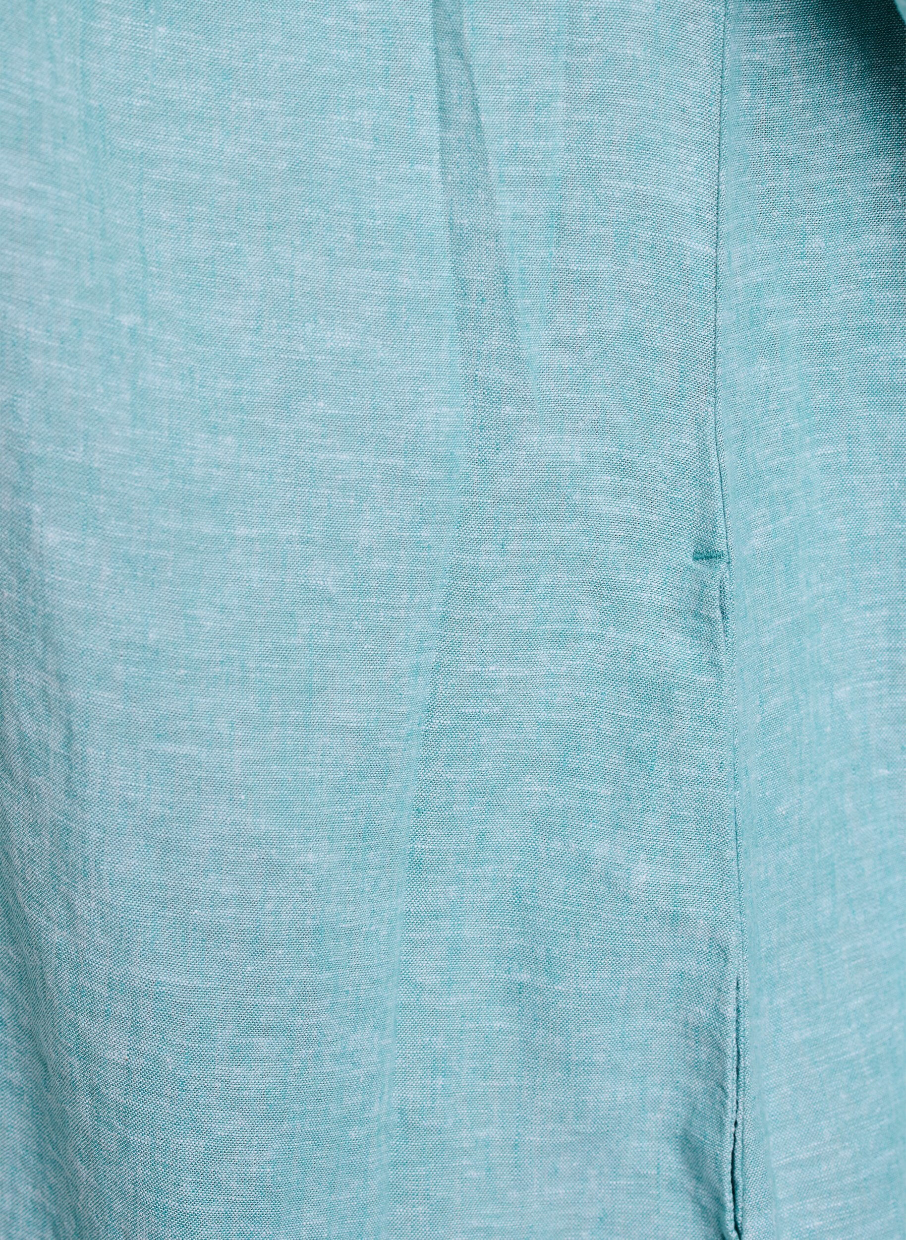 ZizziTunika aus Leinen und Viskose mit A-Linie, Blau, Packshot image number 4