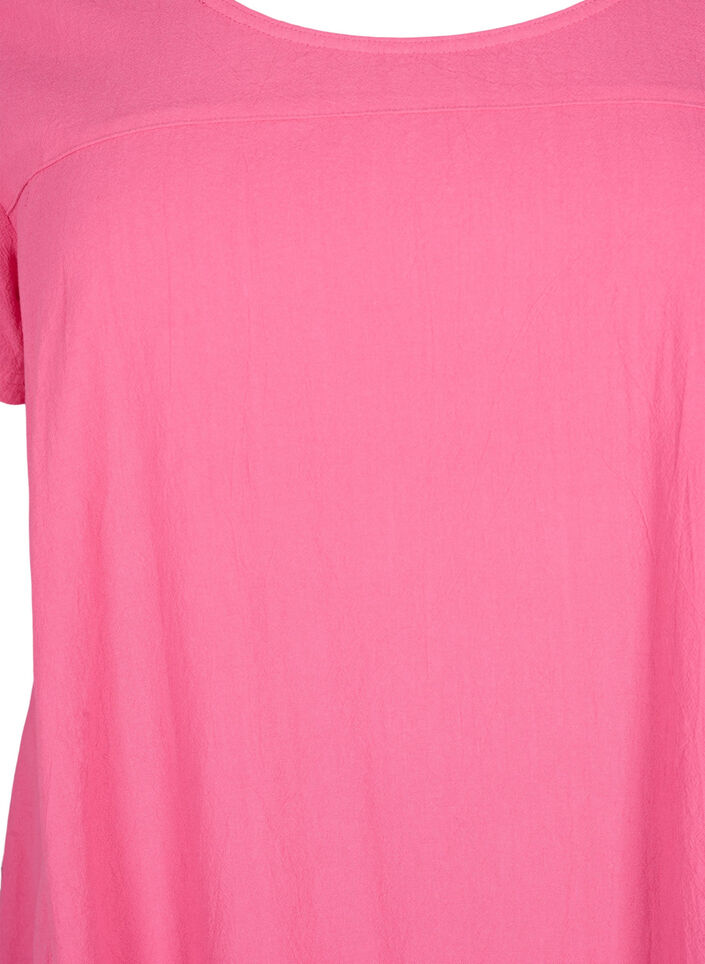 Baumwollkleid mit kurzen &Auml;rmeln, Pink, Packshot image number 2