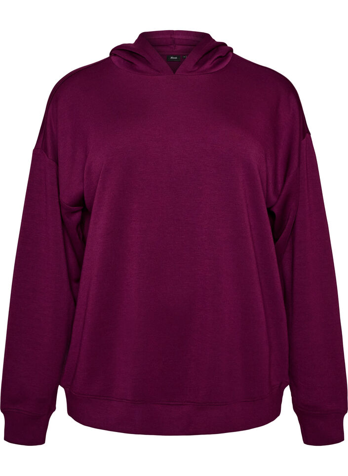Hoodie aus Jersey, Lila, Packshot image number 0