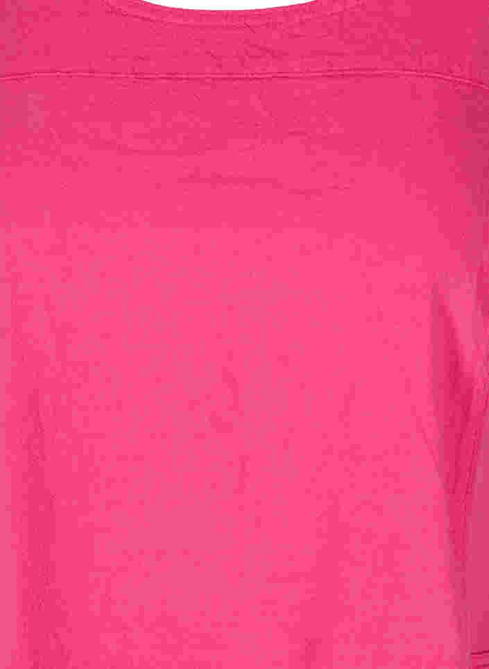 Ärmelloses Kleid aus Baumwolle, Fuchsia Purple, Packshot image number 2