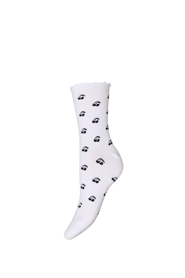 Socken aus Baumwolle mit Mustern, Wei&szlig;, Packshot image number 0