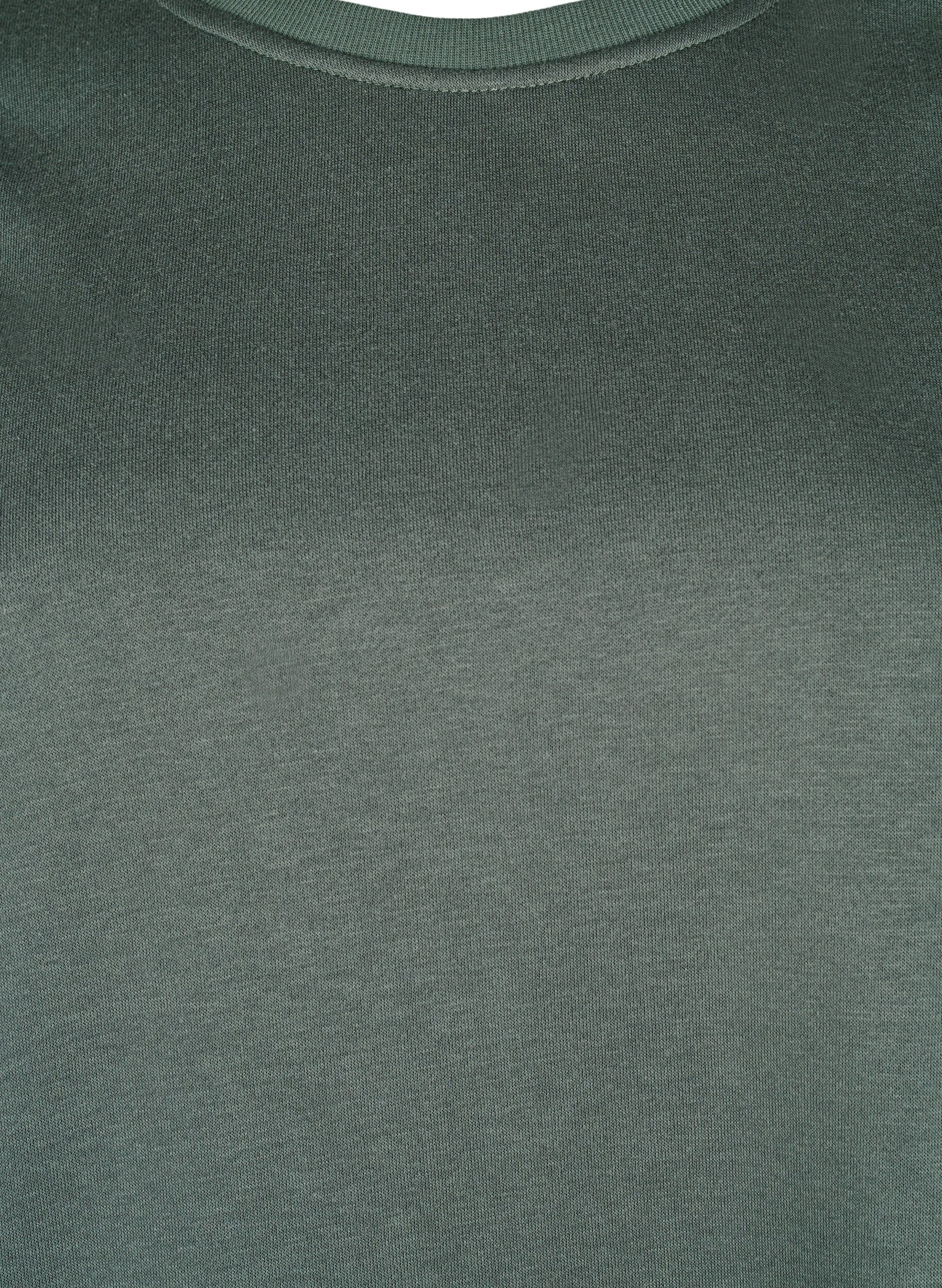 Zizzi Sweatshirt mit aufgestickten Cut-Outs, Thyme, Packshot image number 2