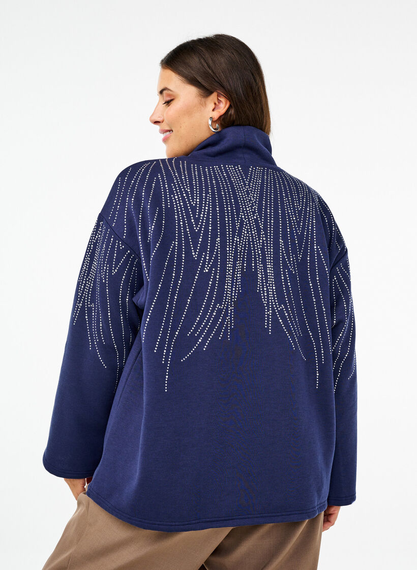 Sweatshirt mit Stehkragen und Strasssteinen, Naval Academy, Model image number 1