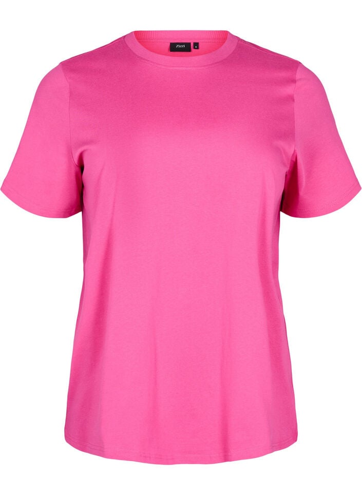 Basic-T-Shirt aus Baumwolle mit Rundhalsausschnitt, Rot, Packshot image number 0