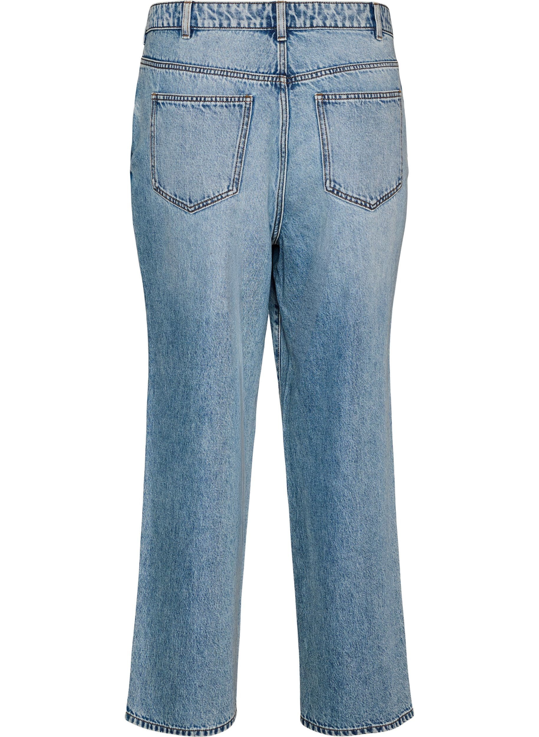 ZizziKiana Straight-Fit-Jeans mit hoher Taille, Blau, Packshot image number 1