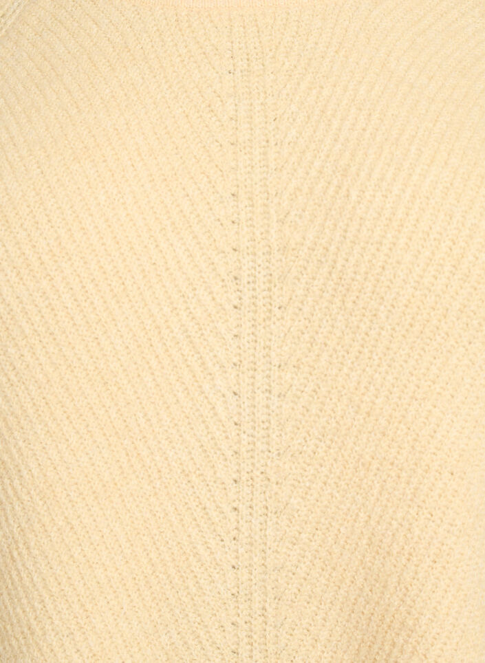 Strickpullover mit diagonalem Muster und Raglan&auml;rmeln, Gelb, Packshot image number 2